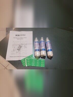 ICEPURE Refrigerator Water Filters - White with Blue Labels (3-Pack)
